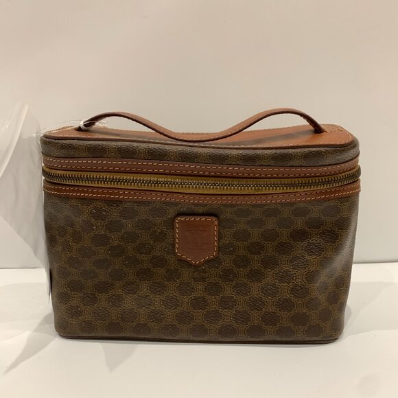 Celine Brown Macadam Cosmetic Bag Sku#84085 - Picture 1 of 11